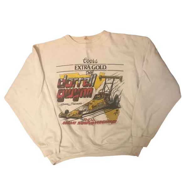 VINTAGE DARRELL GWYNN COORS TOP FUEL DRAGSTER NHRA DRAG RACING SWEATSHIRT - Picture 2 of 2